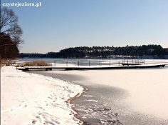 jezioro Cibórz zimą