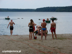 Ćwiczenia przyszłych ratowników nad jeziorem Niesłysz, 27.05.2018