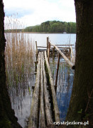 Kładka wędkarska na jeziorze Sławskim