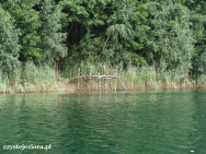 Kłądka wędkarska nad jeziorem Budzisławskim