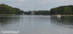 Widok Łagowa od strony jeziora Ciecz (Trześniowskiego)