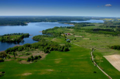 Jezioro Lubie, widok z lotu ptaka. Zdjęcie udostępnione przez Urząd Miasta w Złocieńcu