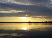 Jezioro Lubie zachód słońca, zdjęcie udostępnione przez Urząd Miasta w Złocieńcu