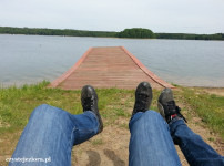 Taki relaks też bardzo lubimy, jezioro Niesłysz 05.2015